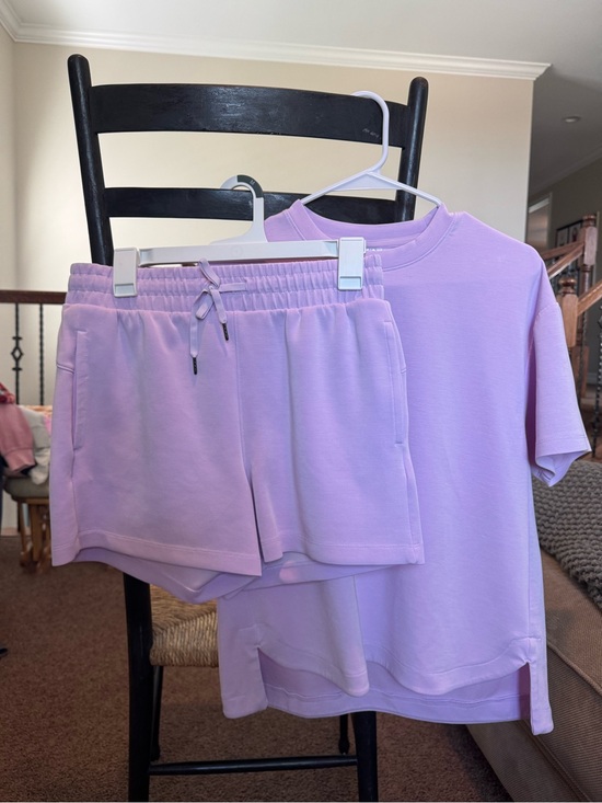 Member's Mark Pants - Luxe Lavender Women’s Lounge Shorts and Top Set - Soft Casual Fit